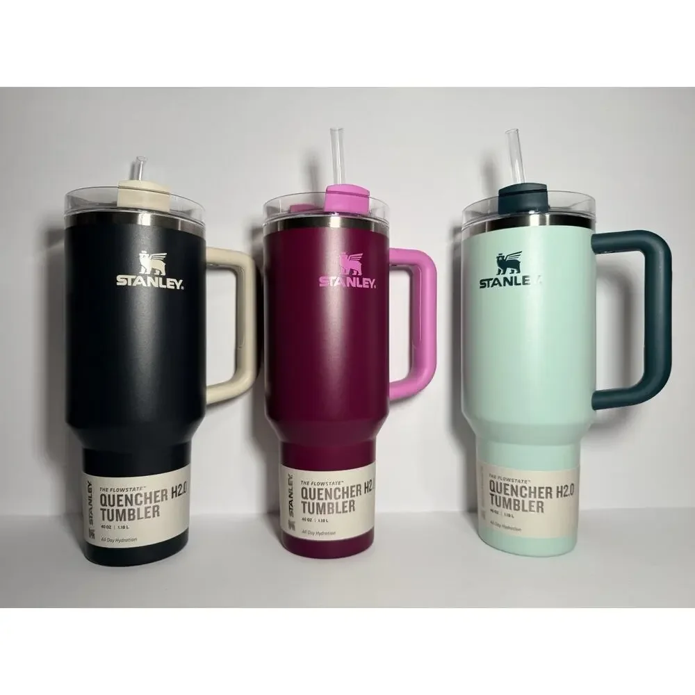 Stanley X Target CUDDLE COLLAB 40oz Set | BLACK, ROSE BOUQUET, OCEAN SPRAY GREEN - Picture 2 of 15
